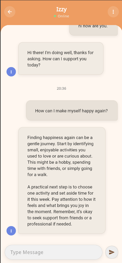 Chat with Izzy preview